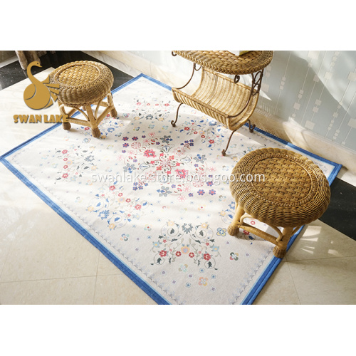 Factory Round dining table floor chenille carpet
